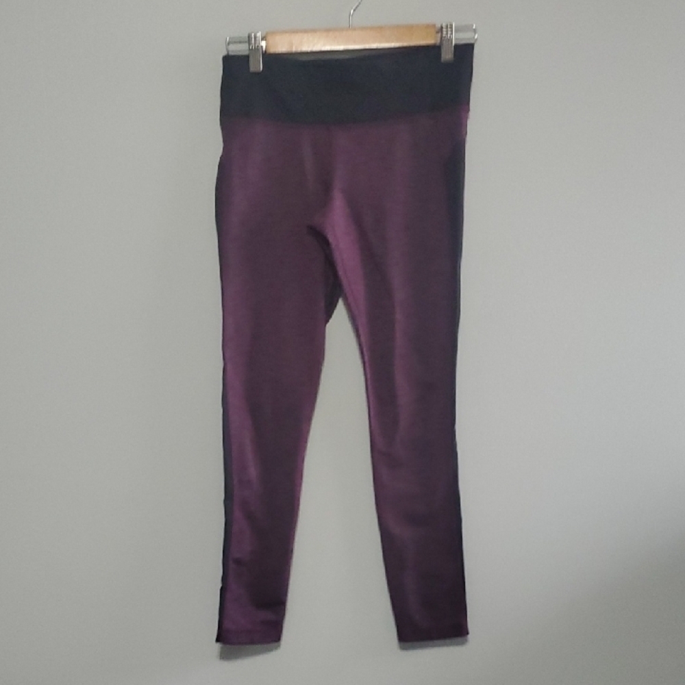 Kirkland Signature Pants Womens Size Small S Purple Black Leggings Yoga Gym